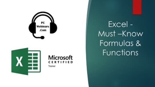 Excel - Must-know formulas and functions