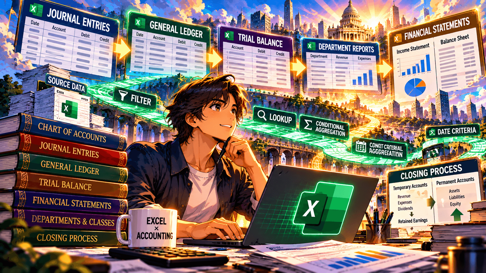 Build a Filter-Driven Accounting System in Excel